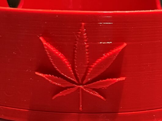 Pot Leaf Ashtray Closeup