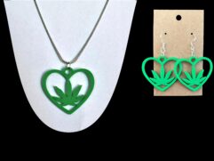Love Weed Earrings and Necklace Set