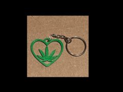 Love Weed Pot Leaf Keychain